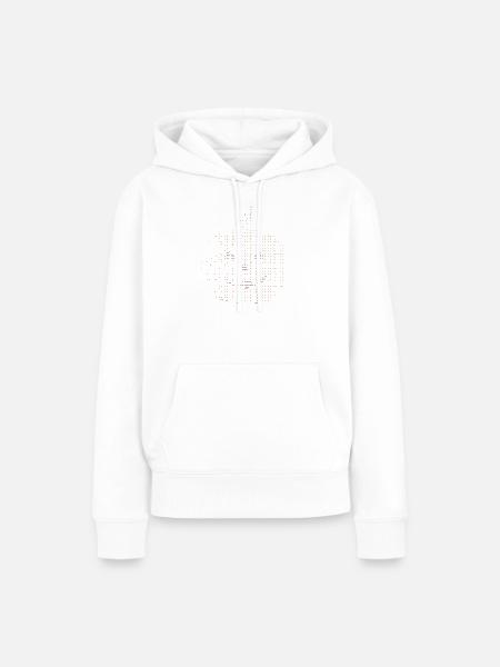 ascii-kunst-Kürbis-Farbe - Frauen Premium Bio Hoodie - Weiß