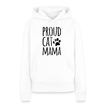 Proud Cat Mama - Women’s Premium Organic Hoodie - white - Front - Julia (174cm)
