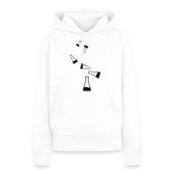 Icône de tube à essai - Sweat à capuche Premium bio Femme - blanc - Devant - Julia (174cm)