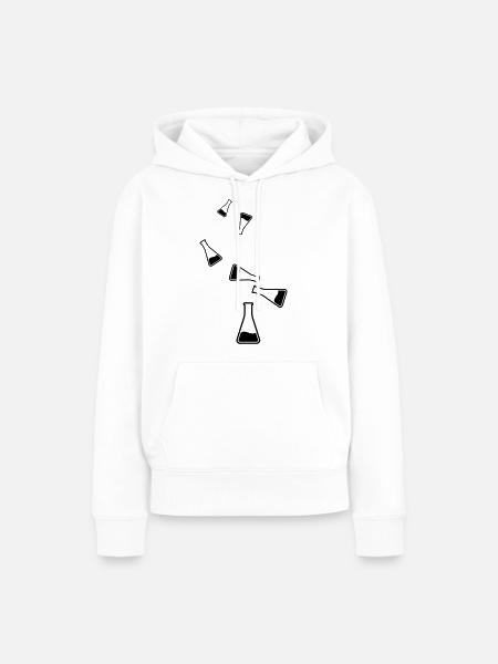 Reagenzglas Icon - Frauen Premium Bio Hoodie - Weiß
