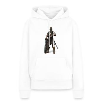 Ritter - Frauen Premium Bio Hoodie - Weiß - Vorne - Julia (174cm)