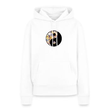 Yin Yang, éclaboussures de couleur, couleur, - Sweat à capuche Premium bio Femme - blanc - Devant - Julia (174cm)