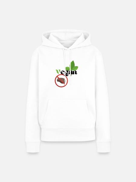 Vegan - Frauen Premium Bio Hoodie - Weiß