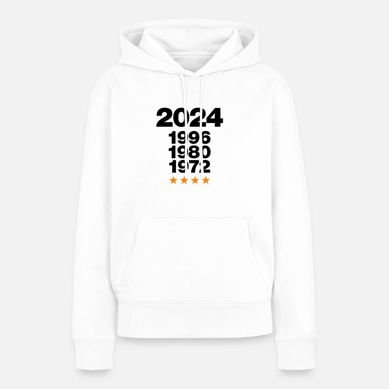 2024 - Felpa con cappuccio ecologica premium da donna - bianco