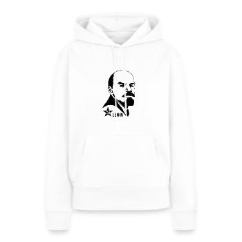 Star Gift Silhouette Lénine URSS Marxisme - Sweat à capuche Premium bio Femme - blanc - Devant - Julia (174cm)