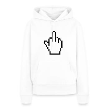 Médius - Sweat à capuche Premium bio Femme - blanc - Devant - Julia (174cm)