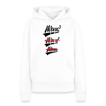 MOM 3 KIDS TRIPLE MOM - Women’s Premium Organic Hoodie - white - Front - Julia (174cm)