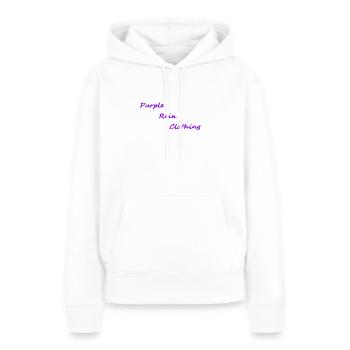 Purple Rain Clothing Text - Frauen Premium Bio Hoodie - Weiß - Vorne - Julia (174cm)