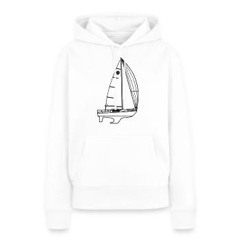 Sunbeam 22 Riss - Frauen Premium Bio Hoodie - Weiß - Vorne - Julia (174cm)