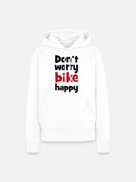 Motorrad - Frauen Premium Bio Hoodie - Weiß