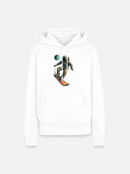 Zero Gravity Snowboarden - Frauen Premium Bio Hoodie - Weiß