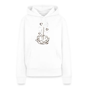 Räucherwerk - Frauen Premium Bio Hoodie - Weiß - Vorne - Julia (174cm)