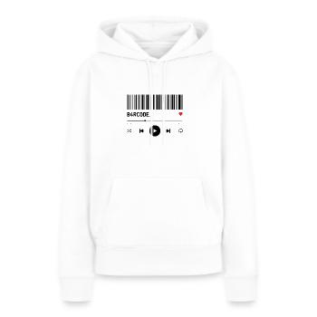 B4RCODE. Song black - Frauen Premium Bio Hoodie - Weiß - Vorne - Julia (174cm)