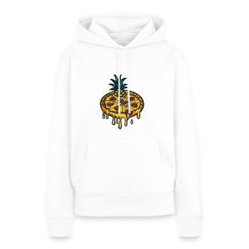 Pizza Hawaii - Annanas - Sweat à capuche Premium bio Femme - blanc - Devant - Julia (174cm)