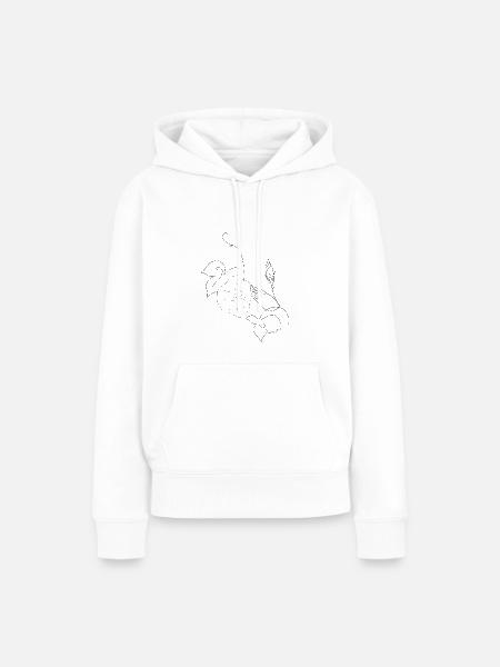 Kreuz - Frauen Premium Bio Hoodie - Weiß