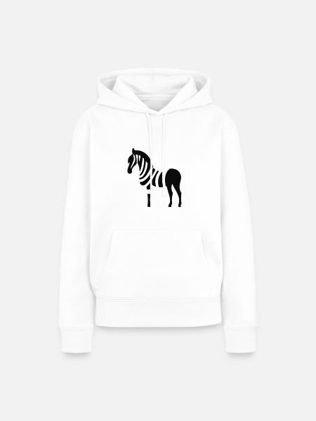 Zebra - Frauen Premium Bio Hoodie - Weiß
