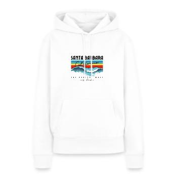 Santa Barbara California Sonnenuntergang Retro - Frauen Premium Bio Hoodie - Weiß - Vorne - Julia (174cm)