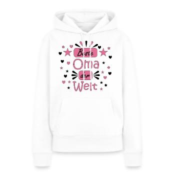 Beste Oma der Welt - Frauen Premium Bio Hoodie - Weiß - Vorne - Julia (174cm)
