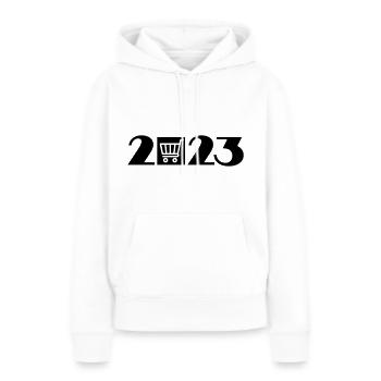 Shopping Cart, Shopping, Shopping 2023 - Women’s Premium Organic Hoodie - white - Front - Julia (174cm)