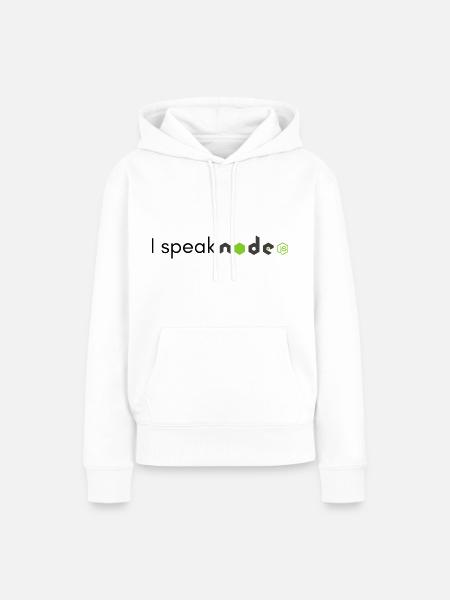 I speak Node.js - Frauen Premium Bio Hoodie - Weiß