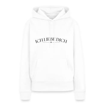 Ich liebe Dich - Frauen Premium Bio Hoodie - Weiß - Vorne - Julia (174cm)