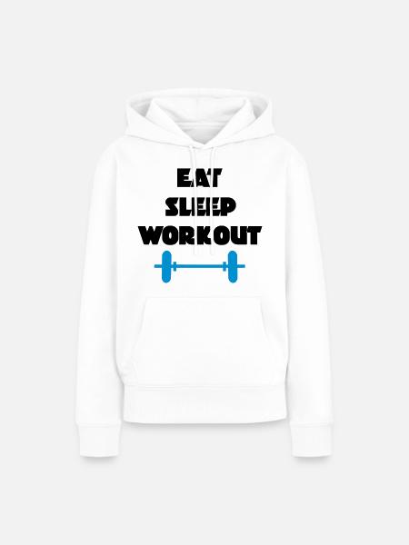 workout - Frauen Premium Bio Hoodie - Weiß