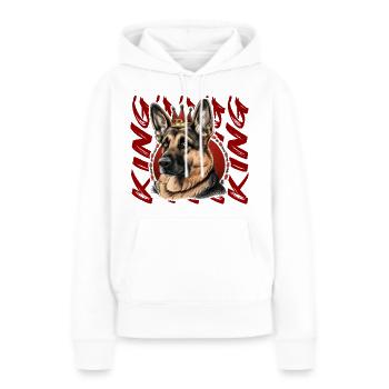 GERMAN SHEPHERD DOG KING CUTE BREED RESCUE - Women’s Premium Organic Hoodie - white - Front - Julia (174cm)