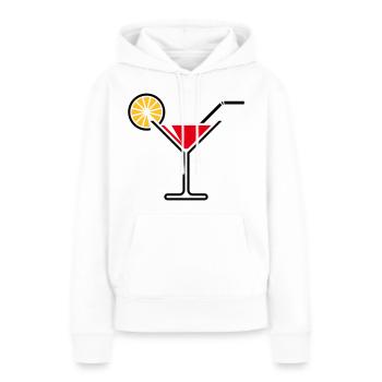 Cocktail Glass / Martini Glass (Red) - Women’s Premium Organic Hoodie - white - Front - Julia (174cm)
