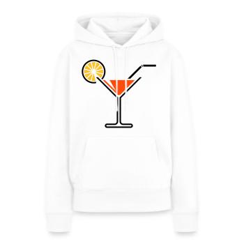 Cocktail Glass / Martini Glass + (Orange) - Women’s Premium Organic Hoodie - white - Front - Julia (174cm)