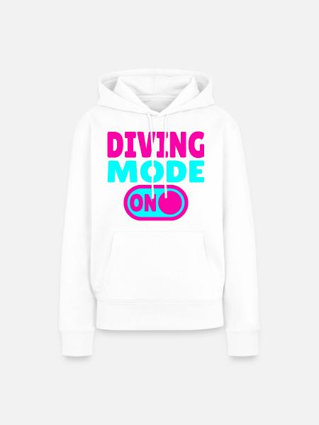 Diving Mode On – Tauchen - Frauen Premium Bio Hoodie - Weiß
