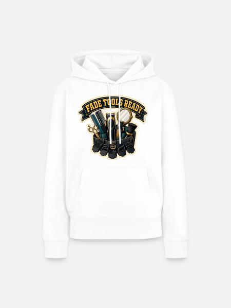 FADE TOOLS READY - Frauen Premium Bio Hoodie - Weiß