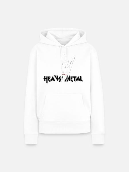 Heavy Metal - Frauen Premium Bio Hoodie - Weiß