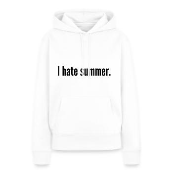 Je suis un bon. - Sweat à capuche Premium bio Femme - blanc - Devant - Julia (174cm)