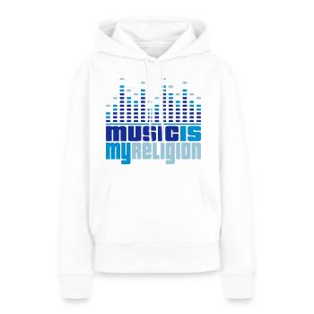 Music Equalizer Religion - Sweat à capuche Premium bio Femme - blanc - Devant - Julia (174cm)