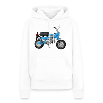 Singe Z50A DE | bonbons saphir bleu - Sweat à capuche Premium bio Femme - blanc - Devant - Julia (174cm)