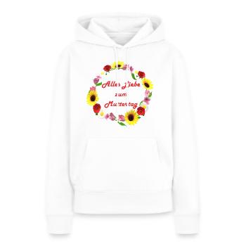 Muttertag Geschenkidee - Frauen Premium Bio Hoodie - Weiß - Vorne - Julia (174cm)