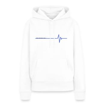 True Warriors noir - Sweat à capuche Premium bio Femme - blanc - Devant - Julia (174cm)