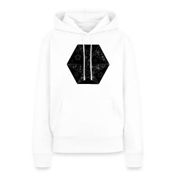 Frappé par la foudre - Stardust - Sweat à capuche Premium bio Femme - blanc - Devant - Julia (174cm)