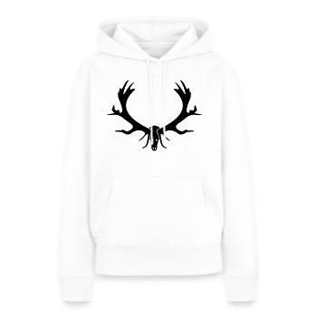 Geweih - Frauen Premium Bio Hoodie - Weiß - Vorne - Julia (174cm)