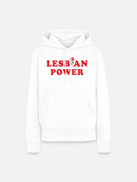 Lesbische Macht - Frauen Premium Bio Hoodie - Weiß