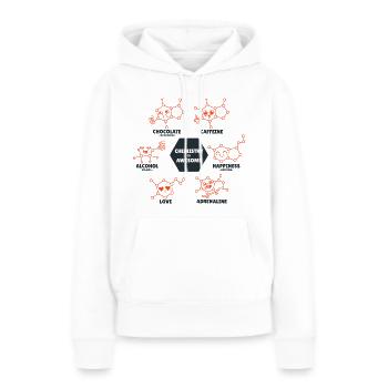 Die Chemie ist großartig - Frauen Premium Bio Hoodie - Weiß - Vorne - Julia (174cm)