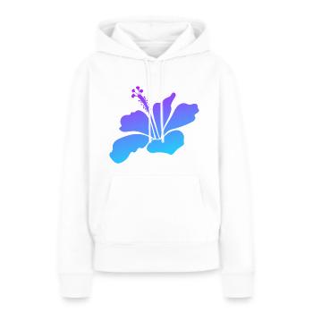 Sensation florale - Sweat à capuche Premium bio Femme - blanc - Devant - Julia (174cm)