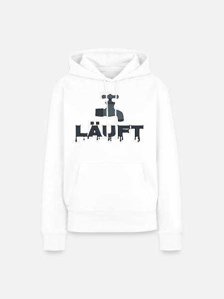 Wasserhahn läuft - Frauen Premium Bio Hoodie - Weiß
