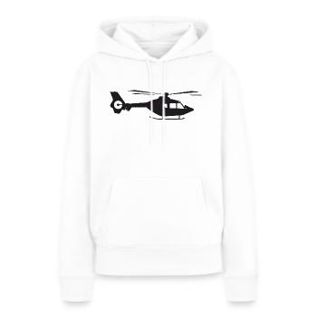 Vue latérale de l'hélicoptère - Sweat à capuche Premium bio Femme - blanc - Devant - Julia (174cm)