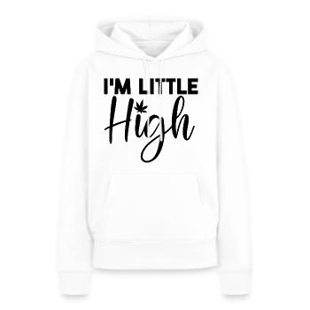 im little high - Frauen Premium Bio Hoodie - Weiß - Vorne - Julia (174cm)