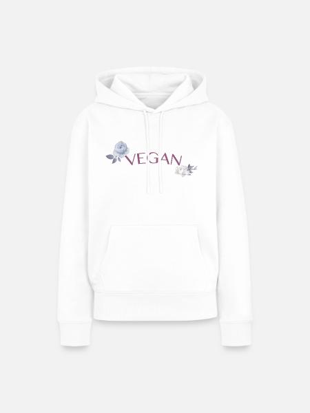 Vegan - Frauen Premium Bio Hoodie - Weiß