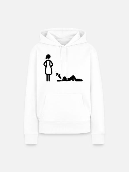 Hochzeit - Frauen Premium Bio Hoodie - Weiß