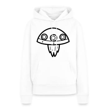 fliegende Untertasse - Frauen Premium Bio Hoodie - Weiß - Vorne - Julia (174cm)