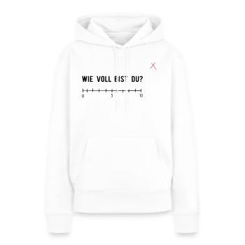 Wie voll Bist du? Abschlussfeier - Frauen Premium Bio Hoodie - Weiß - Vorne - Julia (174cm)