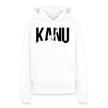 kanu - Frauen Premium Bio Hoodie - Weiß - Vorne - Julia (174cm)